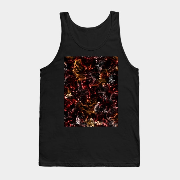 Red and gold nebula Tank Top by Nerdiant